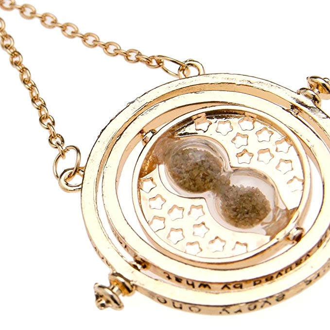Harry Potter Hermione Granger Time Turner Rotating Hourglass Halskette Pendant Necklace Requisiten