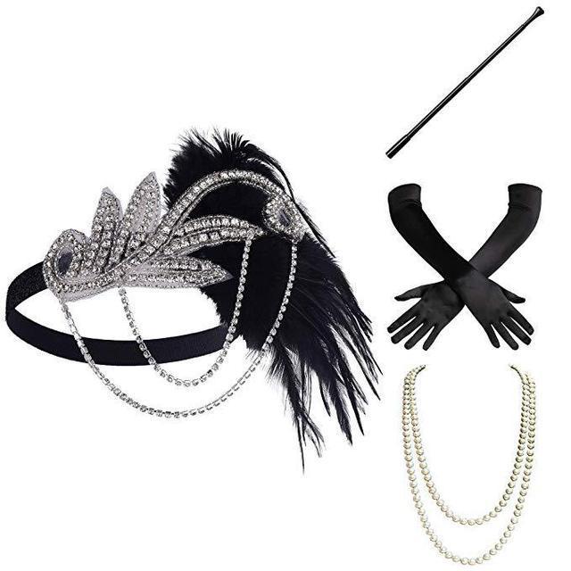 1920er Stil Damen Retro Flapper Kleider Charleston Kleid V Ausschnitt Motto Party Kleider