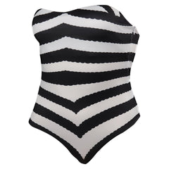 Kinder Mädchen Cosplay Kostüm Outfits Halloween Karneval Party Anzug Barbie Anzug schwarz-weiß gestreift Badeanzug
