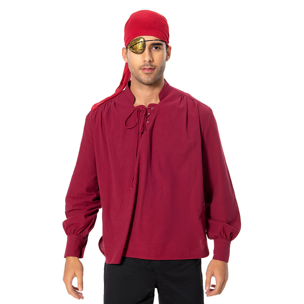 Pirate Cosplay Kostüm Retro Outfits Halloween Karneval Erwachsene Shirt