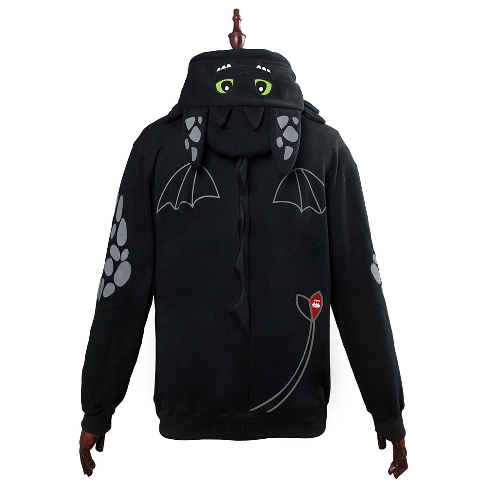Drachenzähmen leicht gemacht 3 Die geheime Welt Toothless Hoodie Pullover mit Kaputze Pulli für Erwachsene