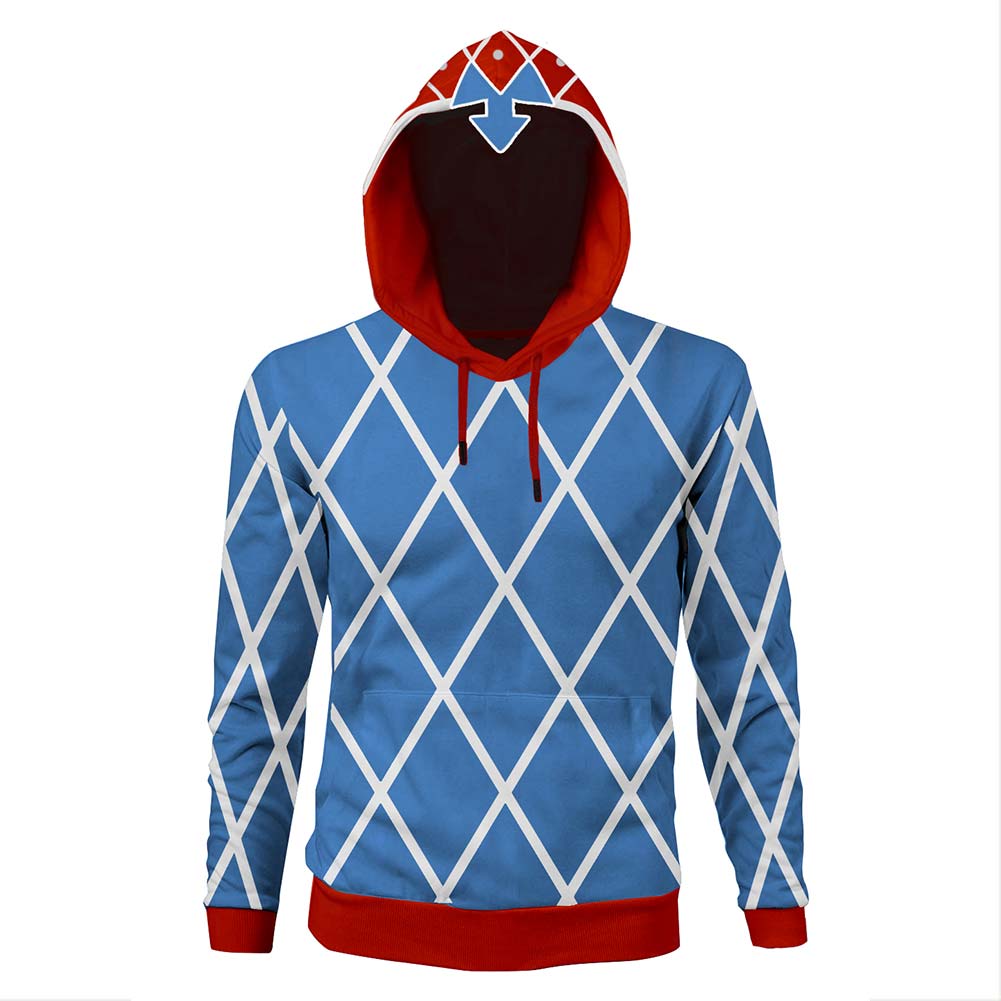 Jotaro Kujo JoJo's Bizarre Adventure: Golden Wind Hoodie Hooded Pulli Kaputzepullover für Erwachsene
