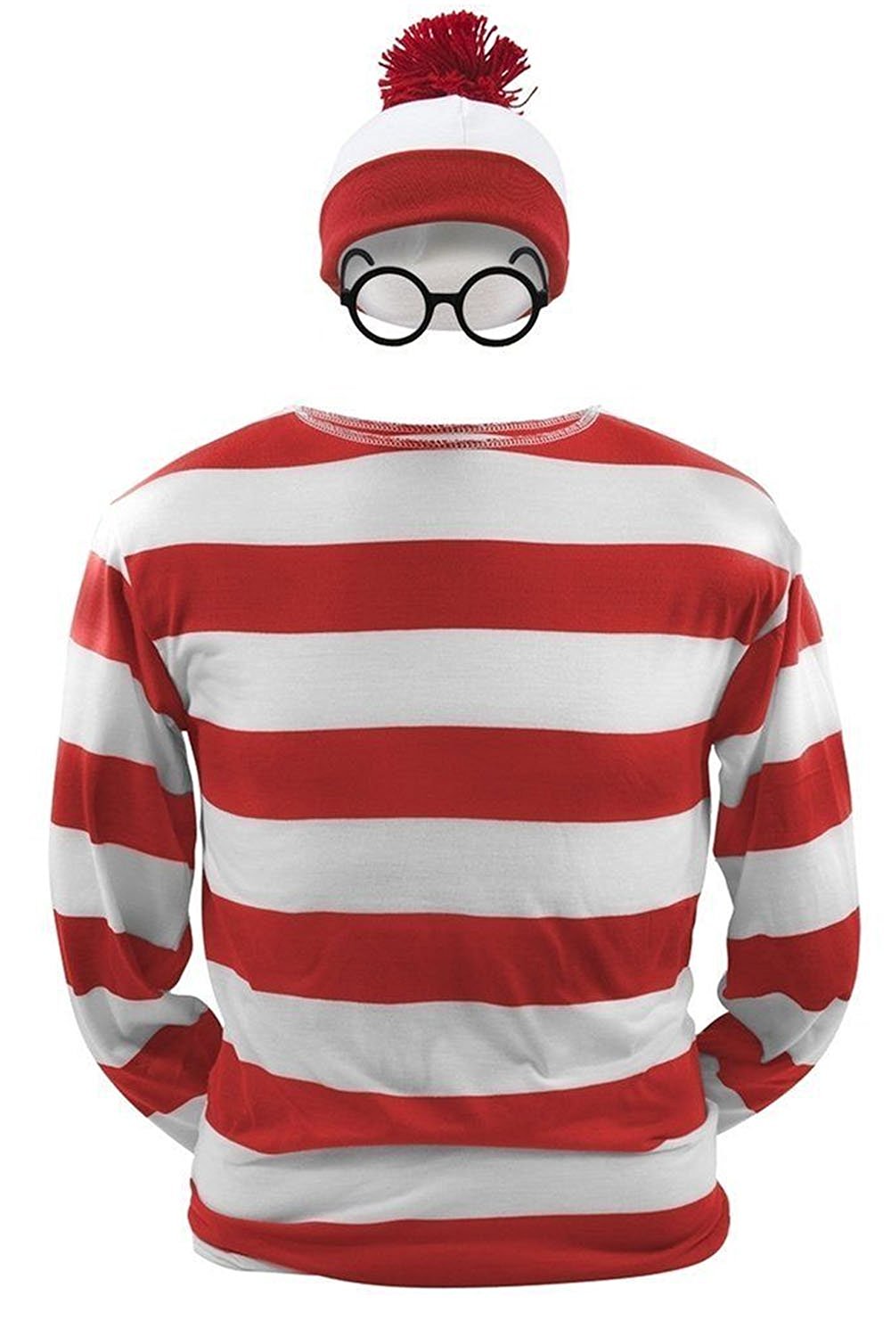 Herren Wo ist Walter Kostüm mit Mütze Where's Wally Where's Waldo? Cosplay Erwachsene