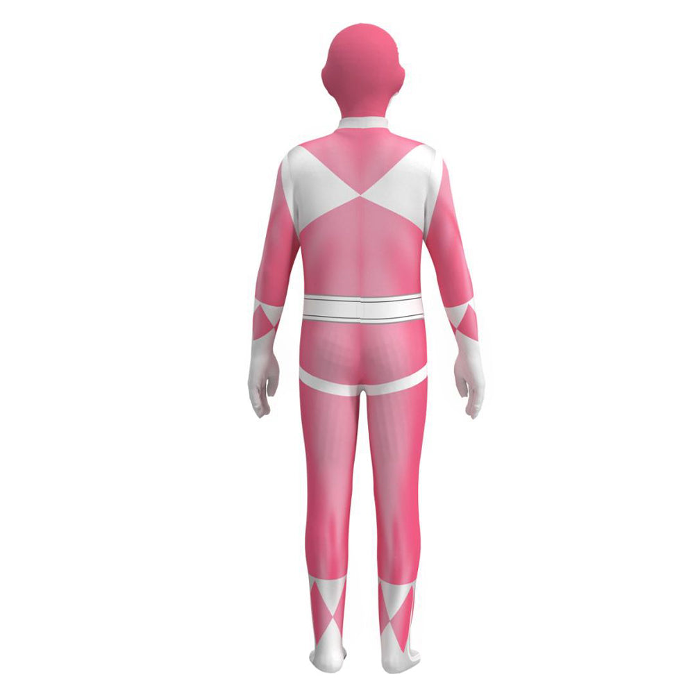 Kinder Mighty Morphin Power Rangers Kimberly Cosplay Kostüm Halloween Karneval Jumpsuit