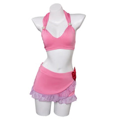 Damen Bademode Cosplay Kostüm Outfits Halloween Karneval Anzug Final Fantasy Aerith