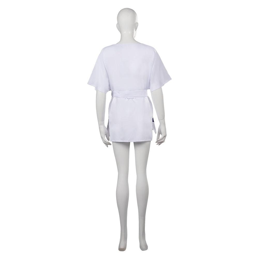Damen blau Retro Style Cosplay Kostüm Outfits Halloween Karneval Anzug