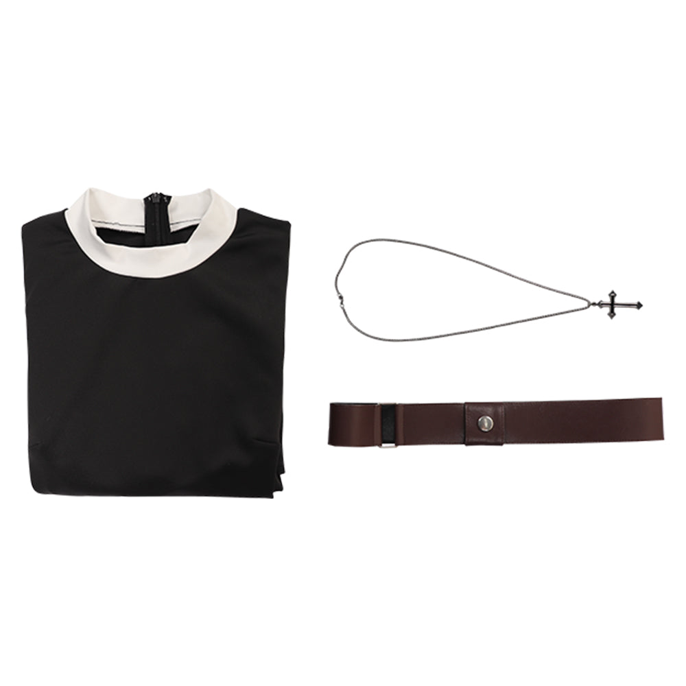 Damen Die Nonne Halloween Cosplay Kostüm Outfits Halloween Karneval Anzug