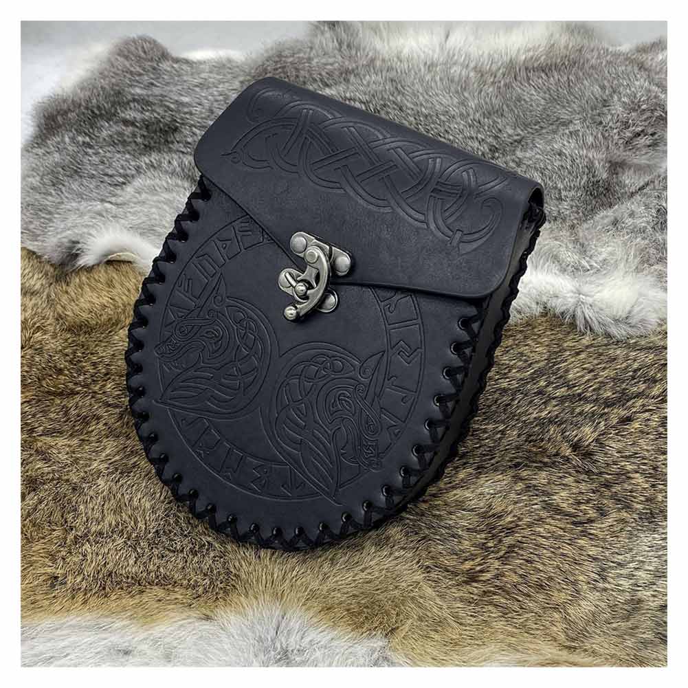 Damen mittelalterliche Retro-Tasche Wikinger Stil Cosplay Gürteltasche Halloween Karneval Kostüm Zubehör