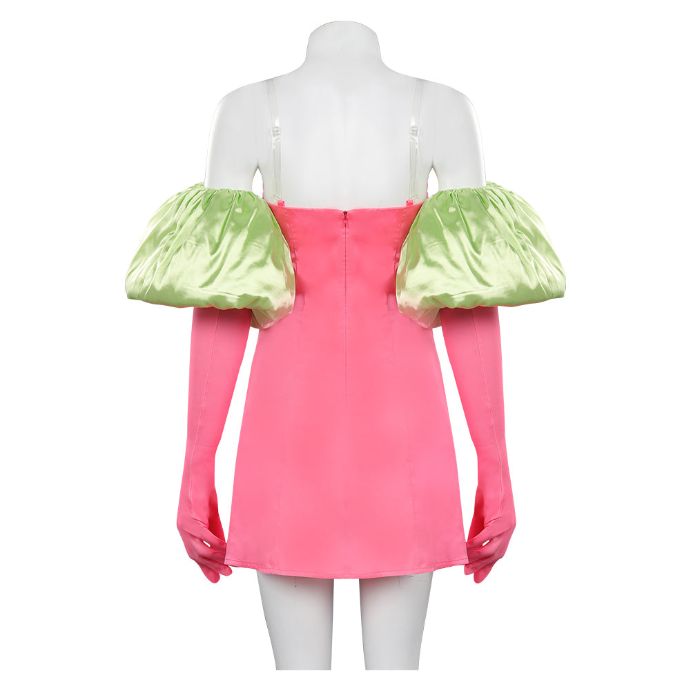 Damen rosa Kleid Kostüm Outfits Halloween Karneval Party Anzug