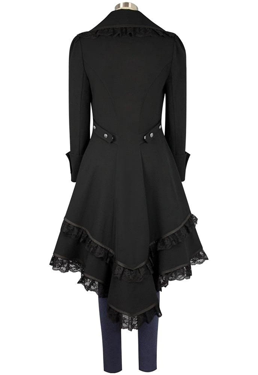 Halloween Damen victorianische Smoking-Jacke Frack Steampunk Jacke