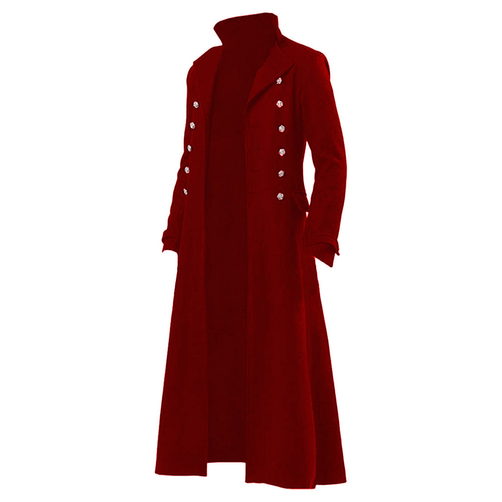 Herren rot Gothic Punk Cosplay Kostüm Outfits Halloween Karneval Anzug