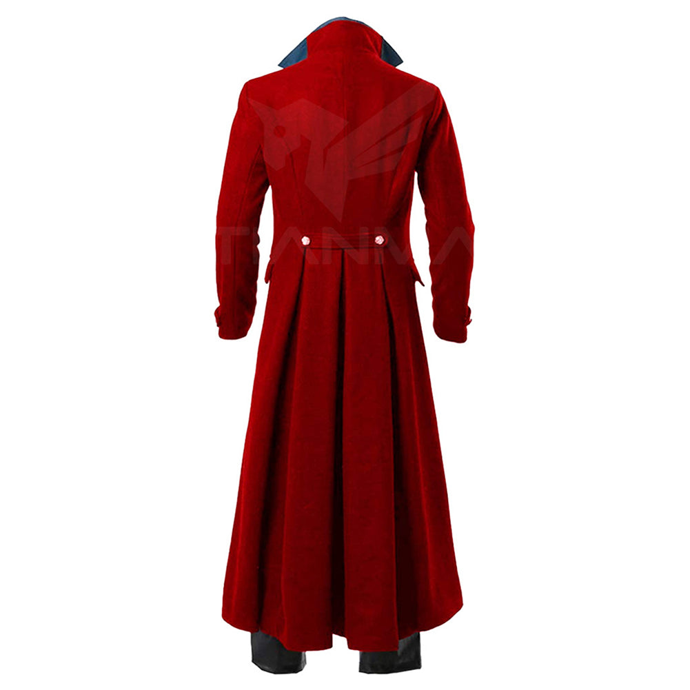 Herren rot Gothic Punk Cosplay Kostüm Outfits Halloween Karneval Anzug
