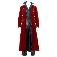 Herren rot Gothic Punk Cosplay Kostüm Outfits Halloween Karneval Anzug
