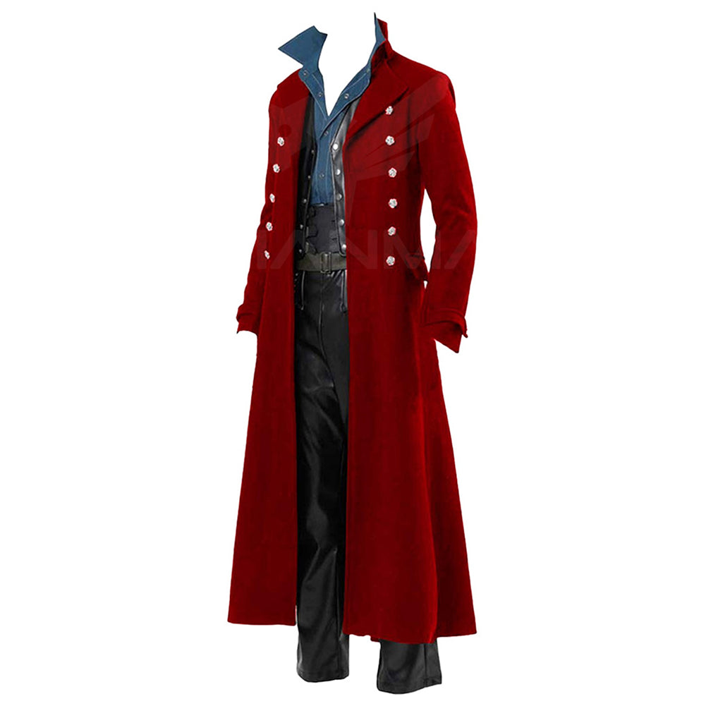 Herren rot Gothic Punk Cosplay Kostüm Outfits Halloween Karneval Anzug