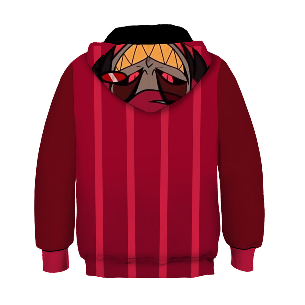 Kinder Hazbin Hotel Alastor Cosplay Hoodie 3D Druck Sweatshirt mit Kapuze treetwear Pullover