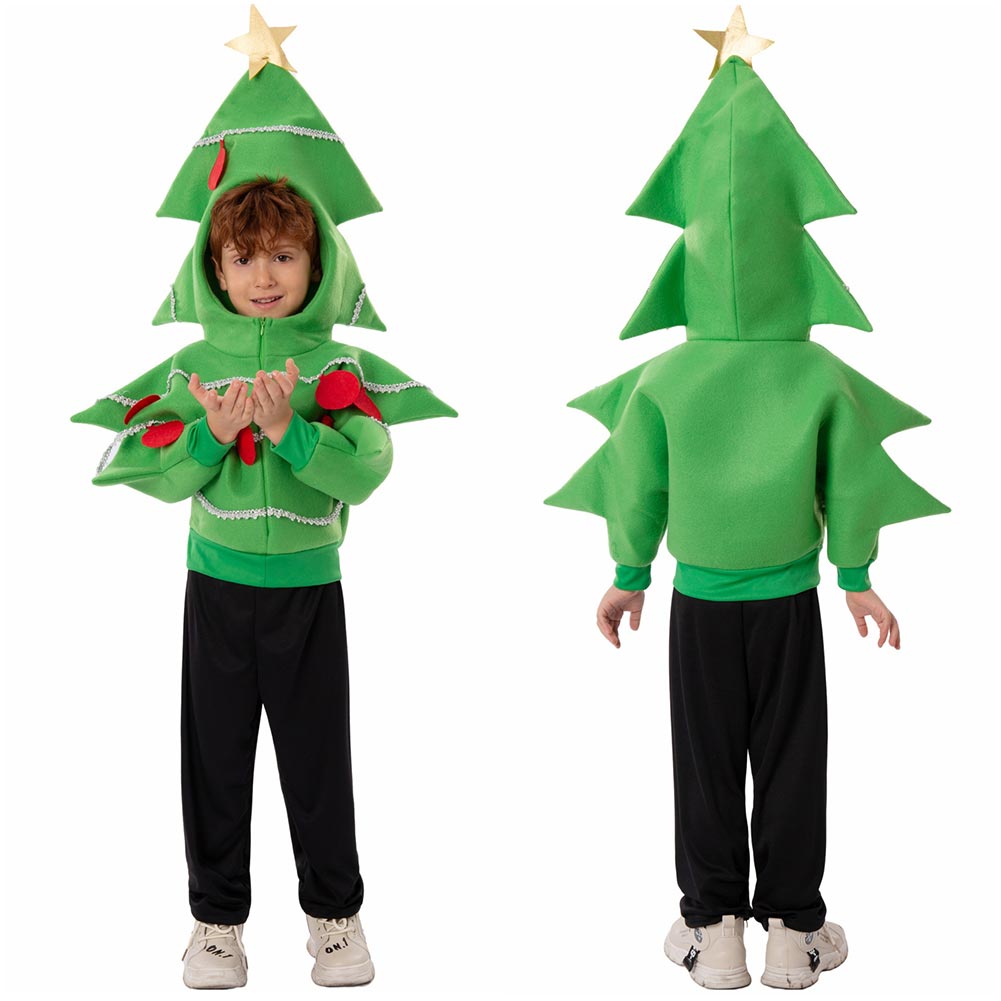 Kinder Kinderjacke Cosplay Kostüm Outfits Halloween Karneval Anzug Weihnachtsbaum
