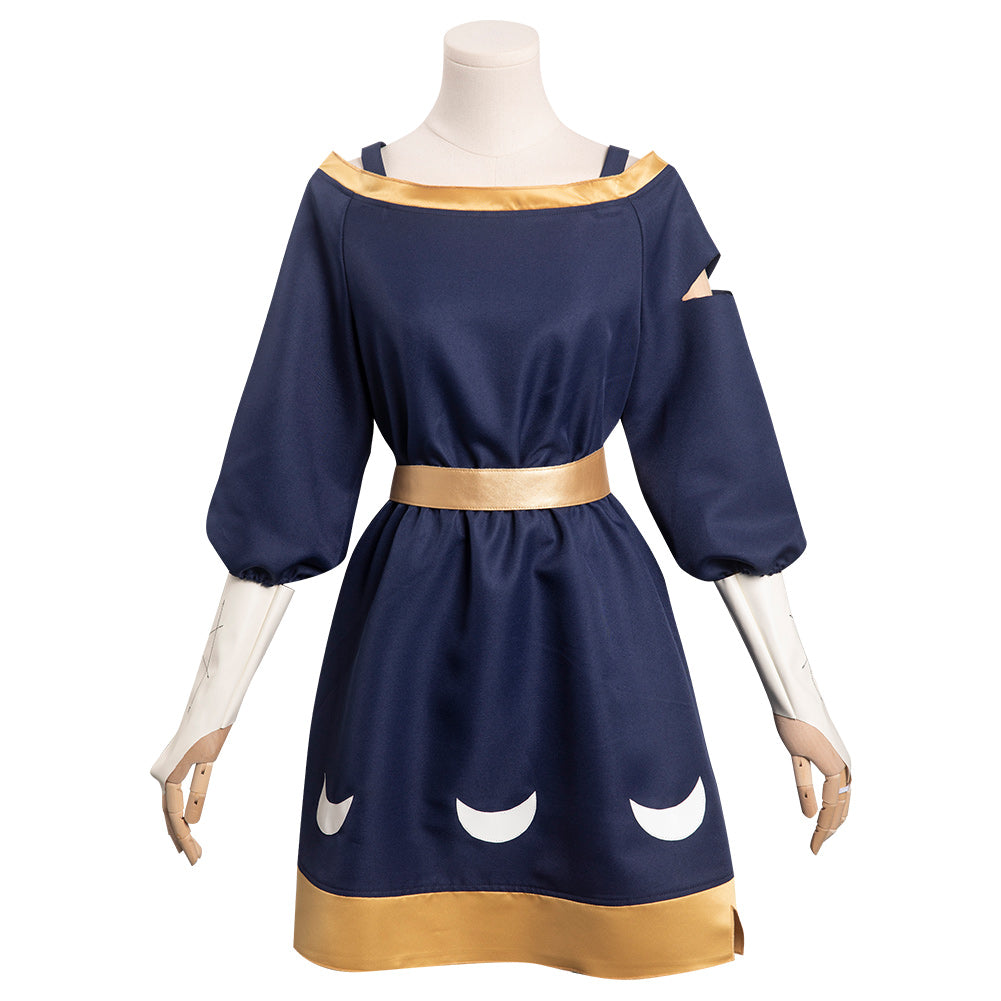 Kinder Mädchen blau Kleid Partykleid Elegant Kurzarm Sommerkleider Kinder Einfarbig A Linie Freizeitkleid