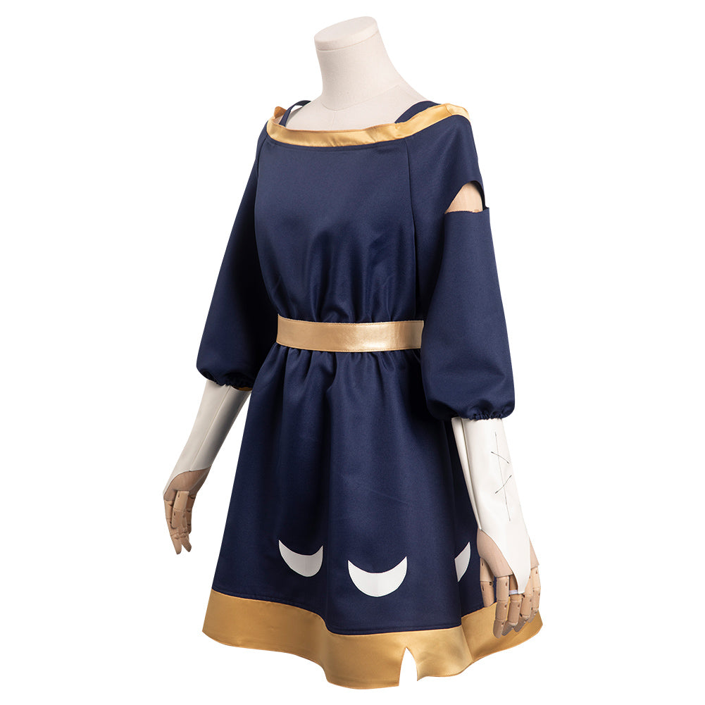 Kinder Mädchen blau Kleid Partykleid Elegant Kurzarm Sommerkleider Kinder Einfarbig A Linie Freizeitkleid