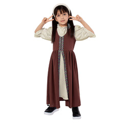 Kinder Mädchen Kleid Mittelalterliches Retro Party Palast Kostüm Bühnenauftritt Kostüm Kinderauftritt Halloween Karnevalsanzug