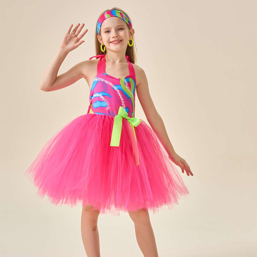 Kinder Mädchen Tutu Kleid rosa Kostüm Outfits 80er Jahre Workout Kostüm für kleine Mädchen
