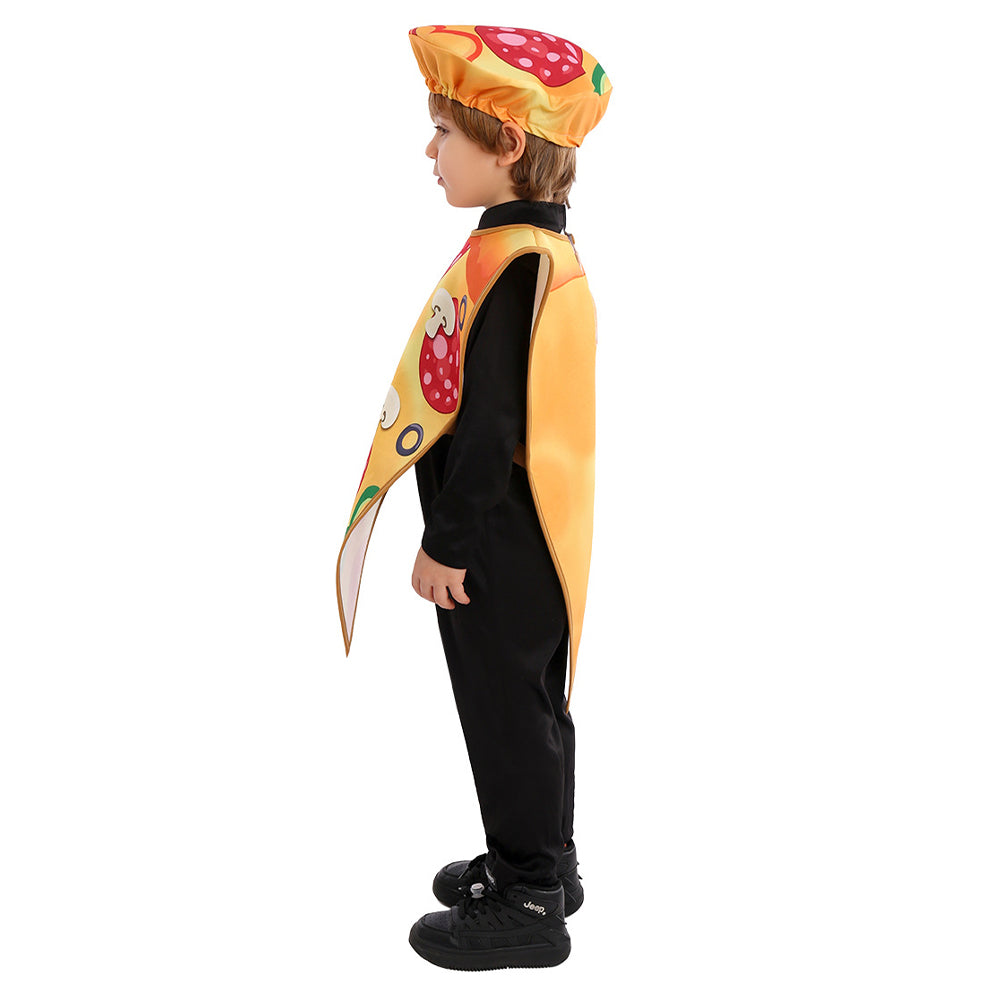 Kinder Pizza Bühne Auftritt Kleidung Cosplay Kostüm Outfits Halloween Karneval Anzug