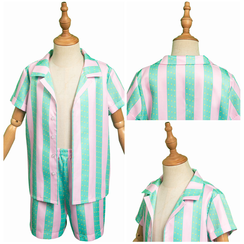 Kinder Strand Shirt Badeshorts Set Cosplay Kostüm Outfits Halloween Karneval Anzug