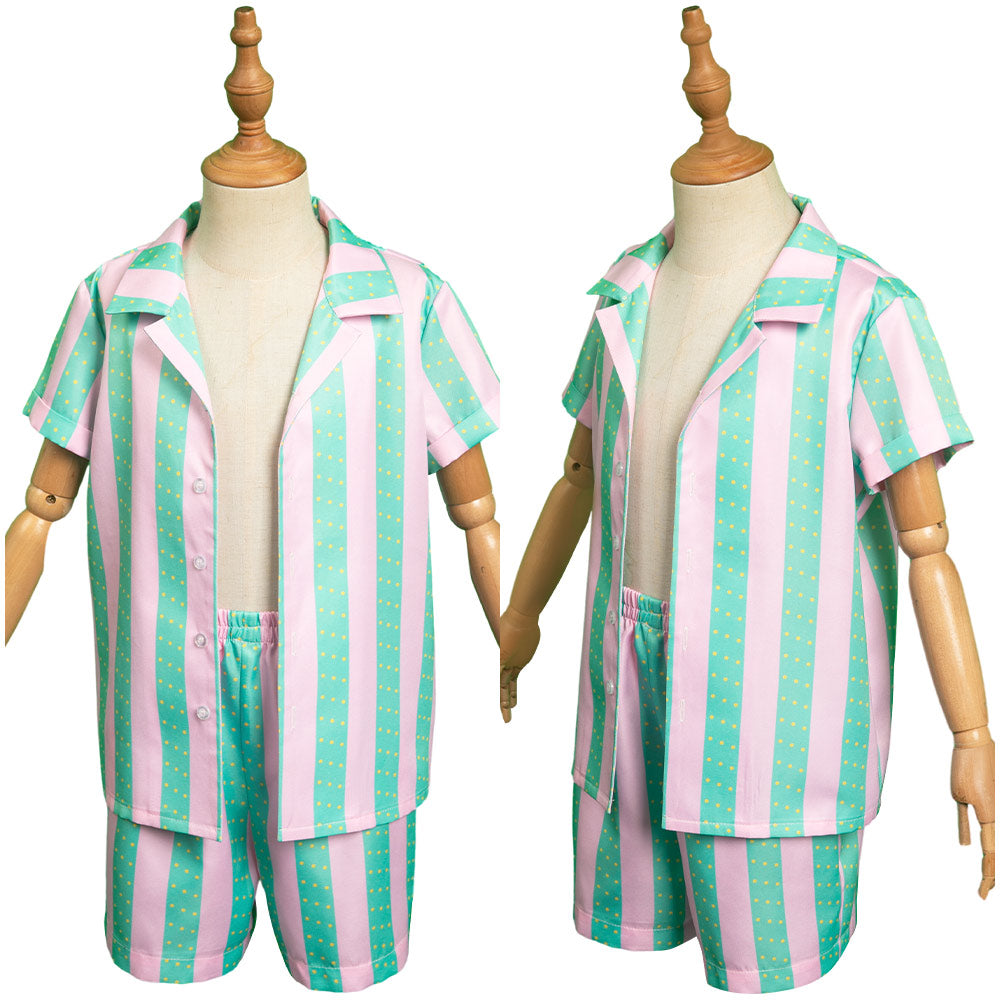 Kinder Strand Shirt Badeshorts Set Cosplay Kostüm Outfits Halloween Karneval Anzug
