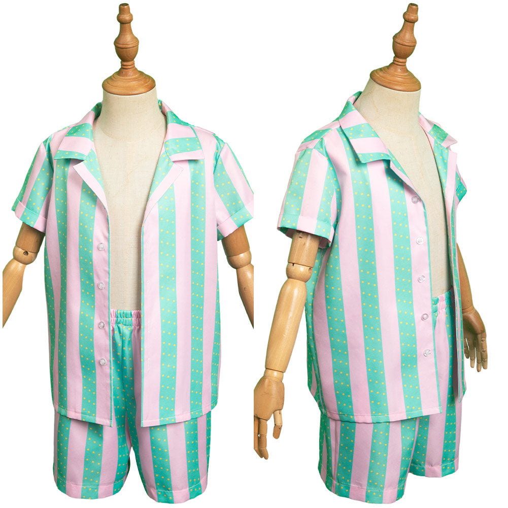 Kinder Strand Shirt Badeshorts Set Cosplay Kostüm Outfits Halloween Karneval Anzug