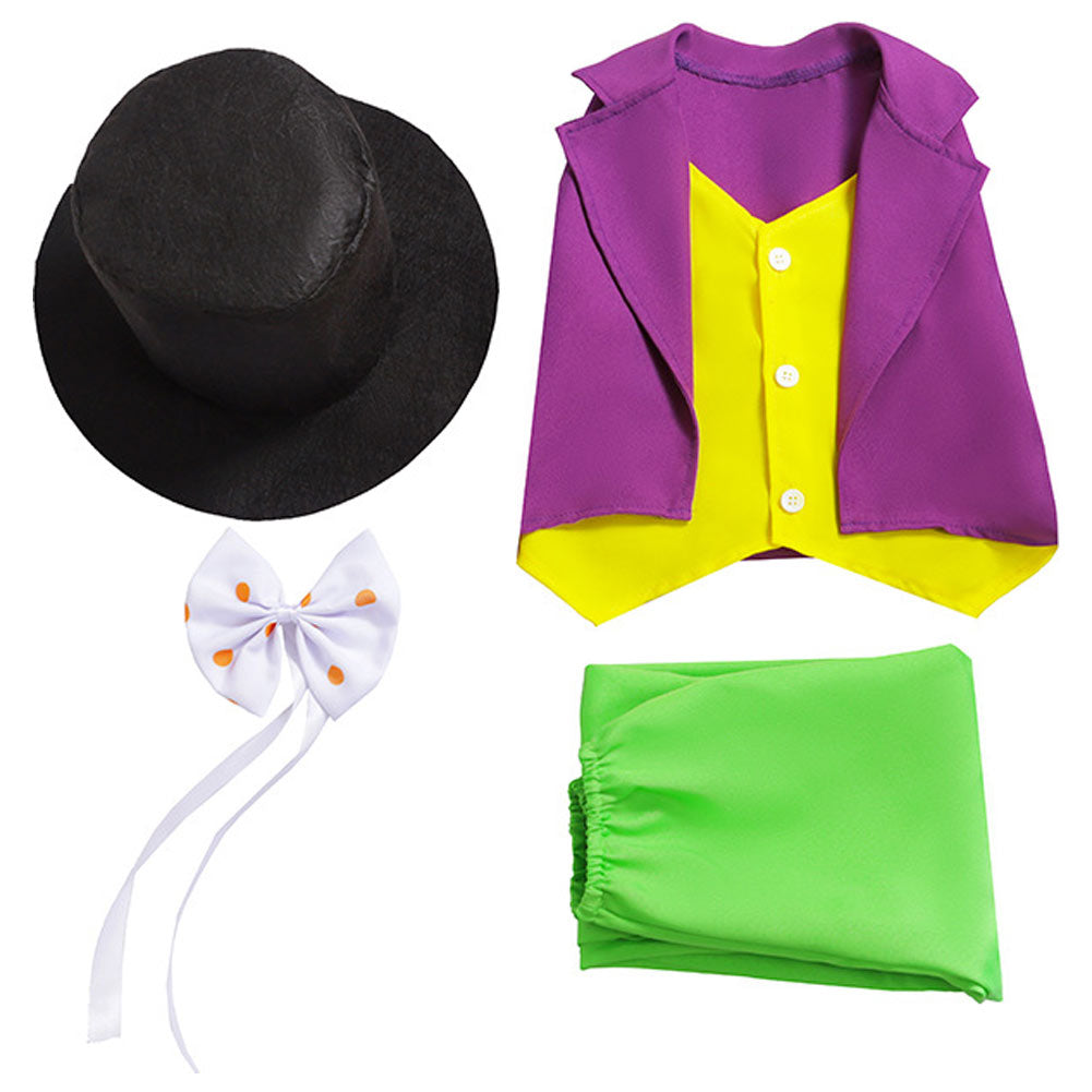 Kinder Willy Wonka Cosplay Kostüm Outfits Halloween Karneval Anzug