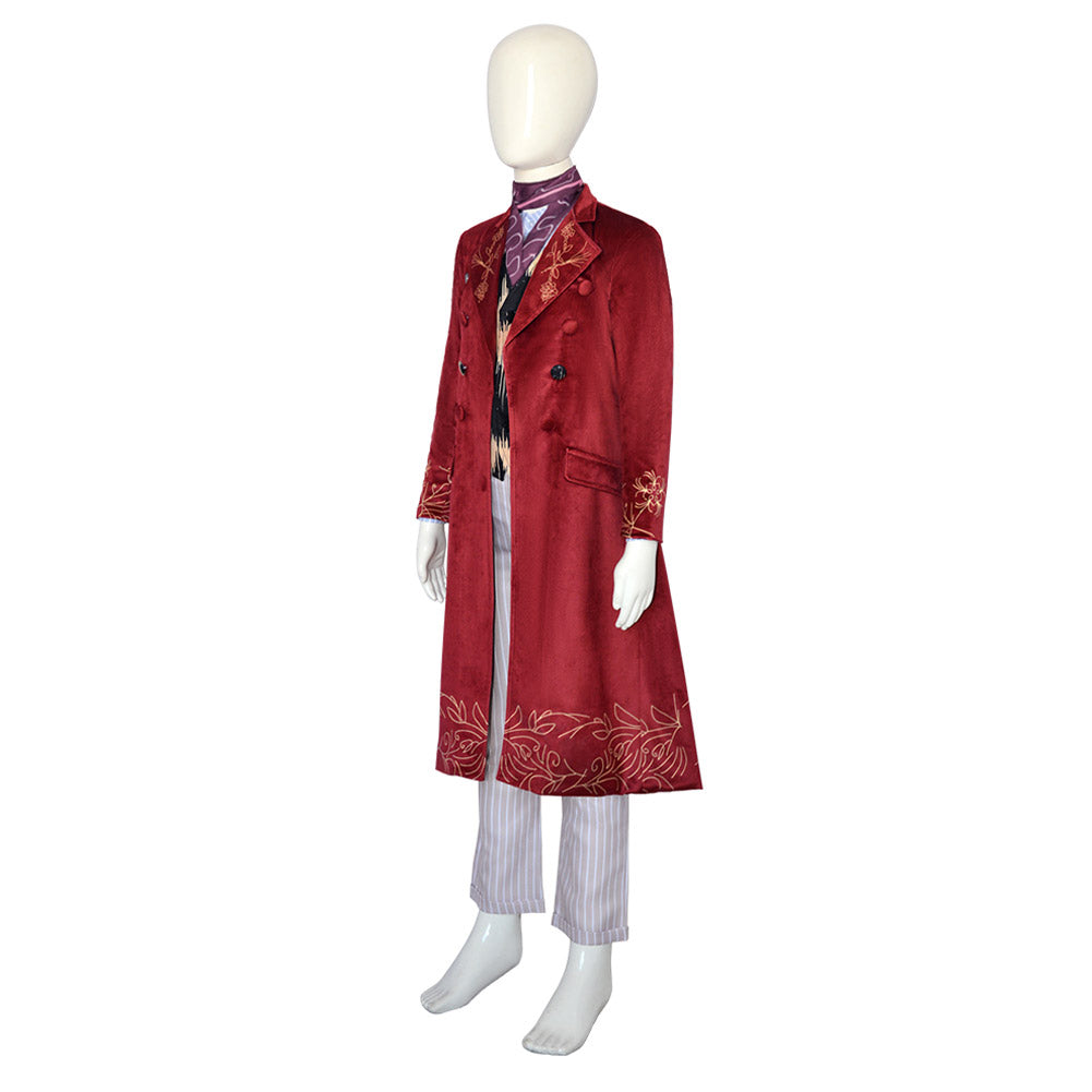 Kinder Wonka  Kostüm Charlie Und Die Schokoladenfabrik Cosplay Outfits Halloween Karneval Anzug