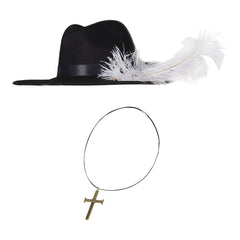 Kreuz Halskette Adlerauge Cosplay Hut Kappe Halskette Halloween Karneval Kostüm Zubehör Proop Hut Cosplay