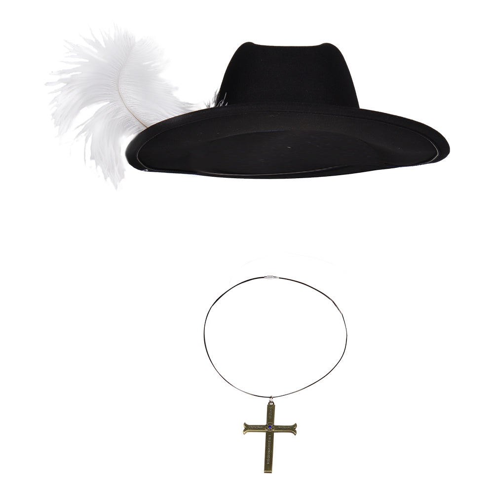 Kreuz Halskette Adlerauge Cosplay Hut Kappe Halskette Halloween Karneval Kostüm Zubehör Proop Hut Cosplay