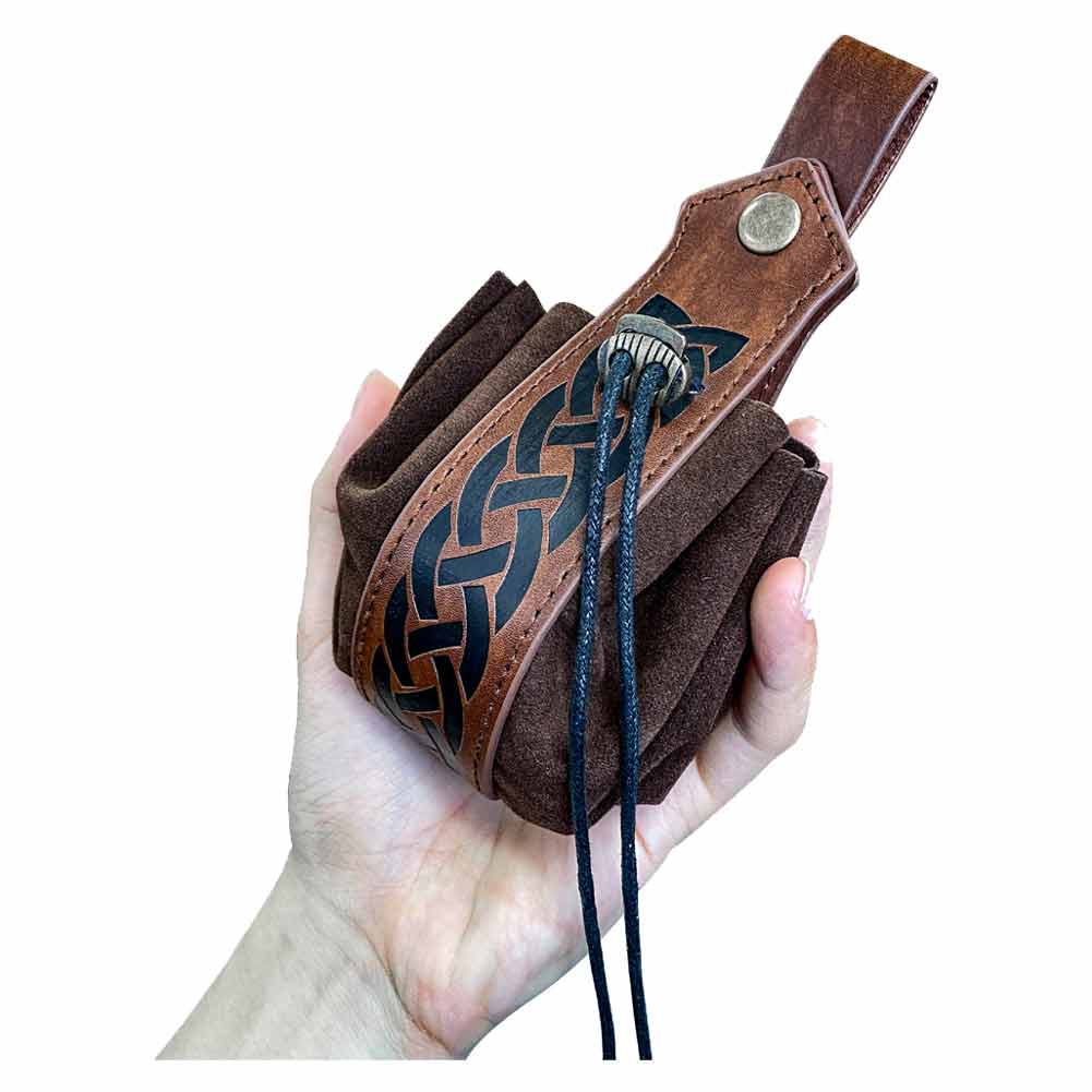 mittelalterliche Tasche für Gürtel Wikinger Stil Münzsack Halloween Karneval Kostüm Zubehör