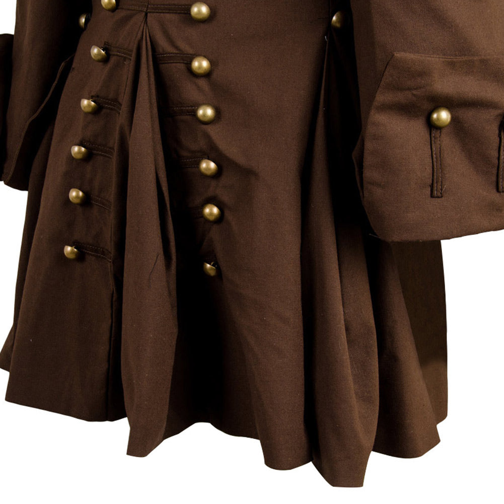 Pirat Cosplay Kostüm Outfits Jacke Kopfbedeckung Gürtel Halloween Karneval Anzug
