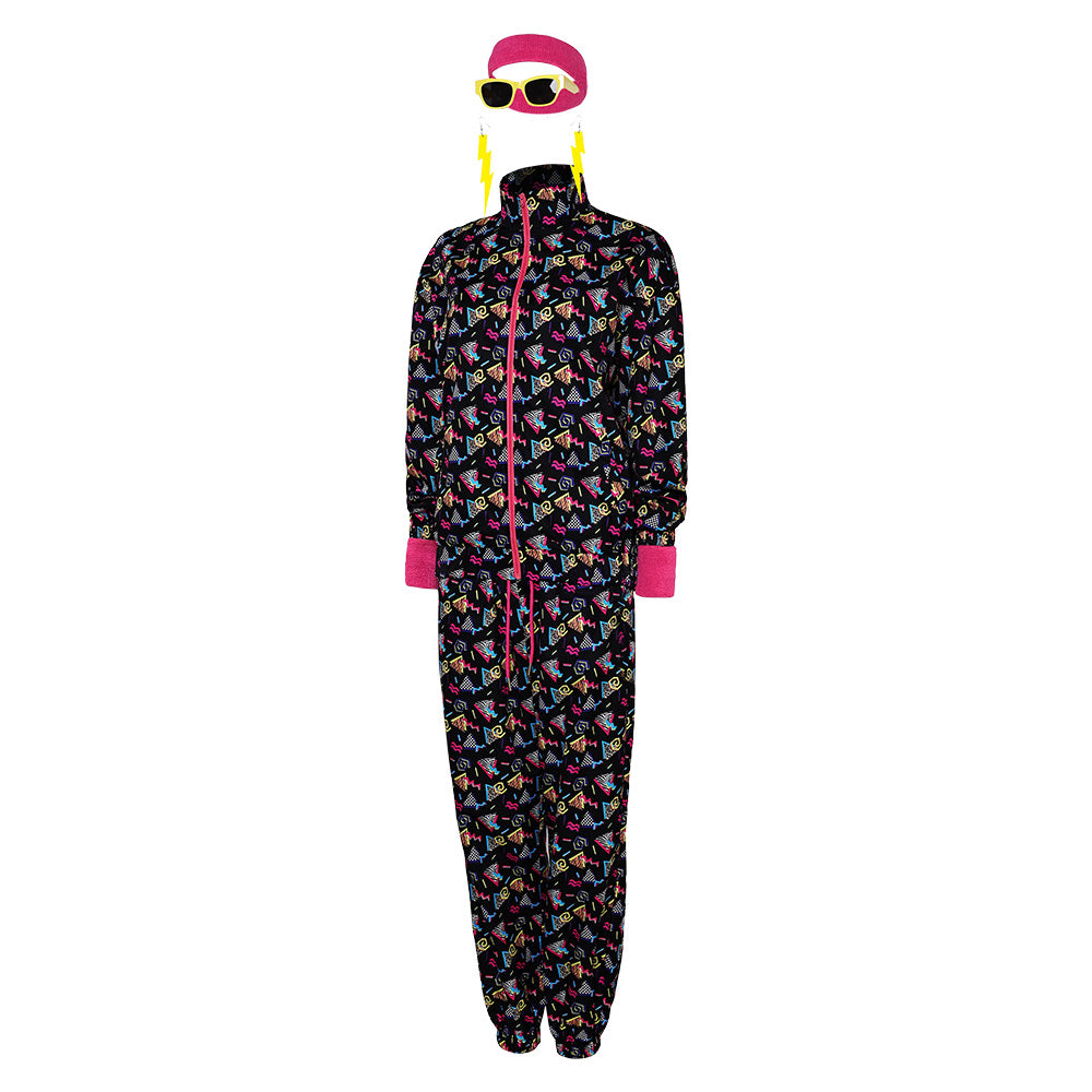 unisex 80er Jahre Workout Kostüm Cosplay Kostüm Outfits Halloween Faschingskostüm Halloween Cosplay Kostüm Outfit Set für Erwachsene