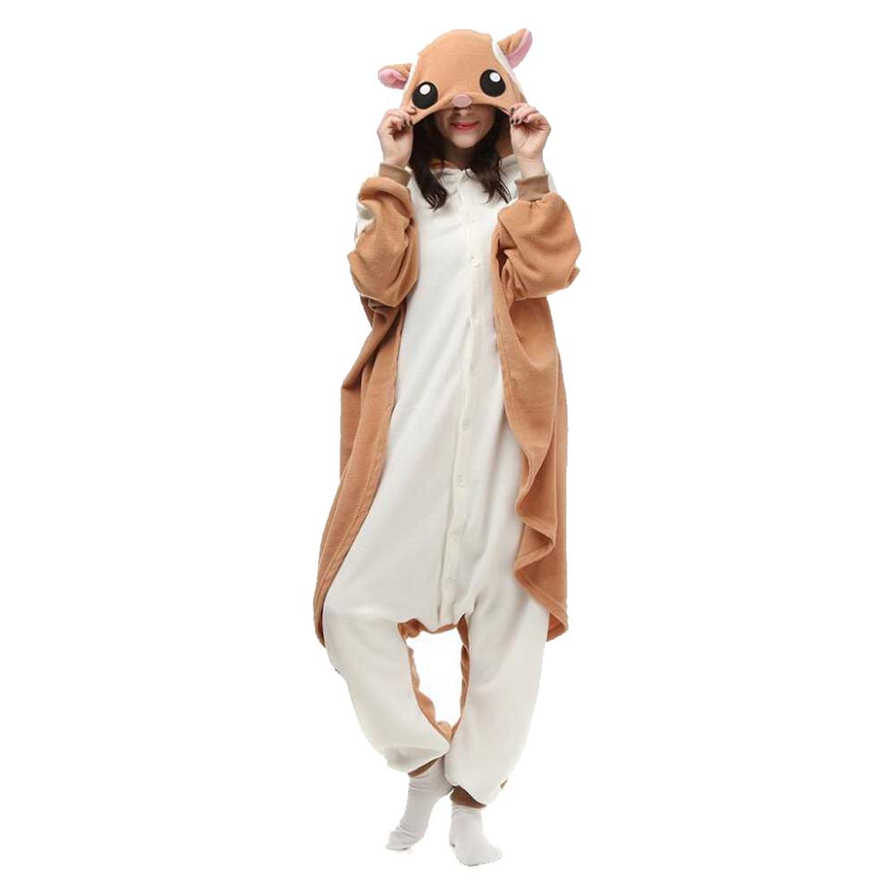 unisex Eichhörnchen Jumpsuit Cosplay Kostüm Outfits Schlafenanzug  Halloween Karneval Anzug