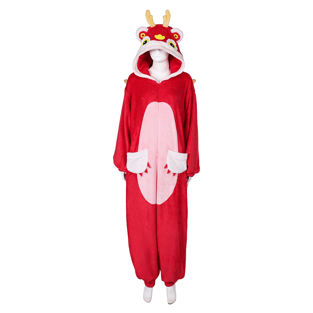 Unisex Schlafanzug Drache Cosplay Kostüm Outfits Halloween Karneval Anzug Baby Drache