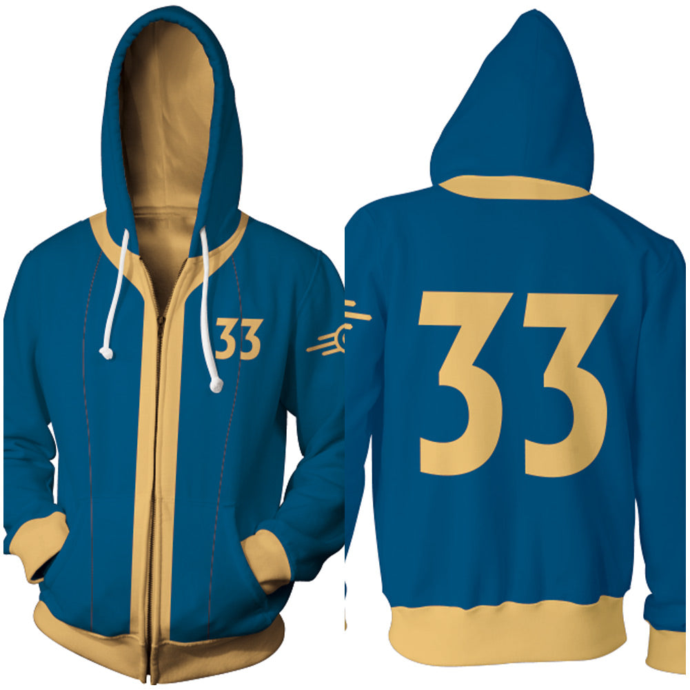 unisex Spiel Fallout Shelter Cosplay Hoodie Kostüm Outfits Halloween Karneval Anzug