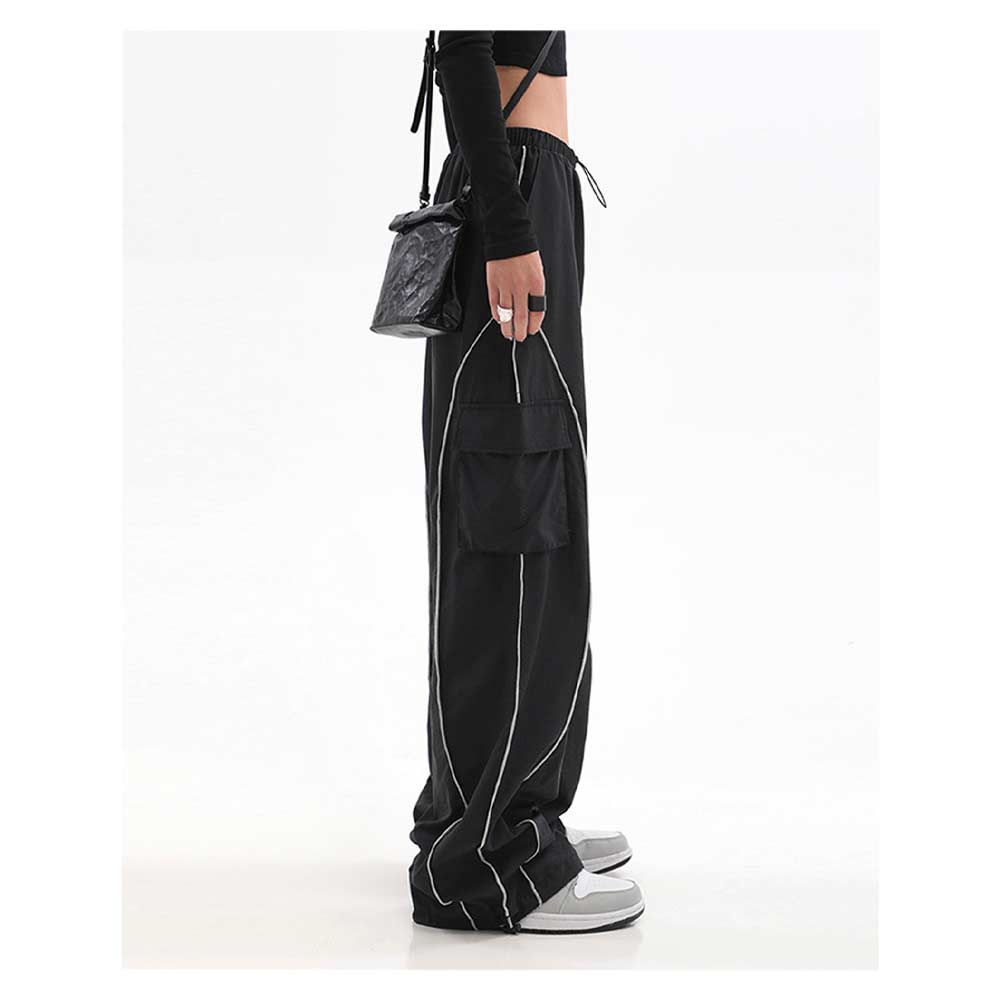 Y2K Hosen Herbst/Winter Gespleißte Freizeithosen Outdoor Sport Sweatpants Streetwear